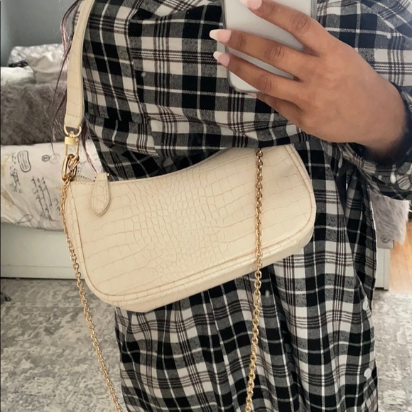 Snake cream shoulder bag - Picture 3 of 5